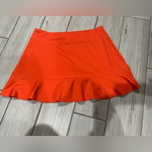 Tommy Bahama Orange Ruffle Athletic Skirt